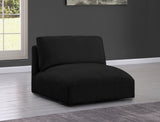 Ease Black Polyester Fabric Armless 696Black-Armless Meridian Furniture