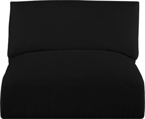 Ease Black Polyester Fabric Armless 696Black-Armless Meridian Furniture
