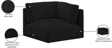 Ease Black Polyester Fabric Corner 696Black-Corner Meridian Furniture