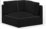 Ease Black Polyester Fabric Corner 696Black-Corner Meridian Furniture