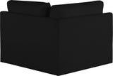 Ease Black Polyester Fabric Corner 696Black-Corner Meridian Furniture