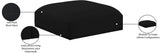 Ease Black Polyester Fabric Ottoman 696Black-Ott Meridian Furniture