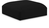 Ease Black Polyester Fabric Ottoman 696Black-Ott Meridian Furniture