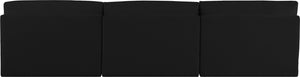 Ease Black Polyester Fabric Modular Sofa 696Black-S114A Meridian Furniture