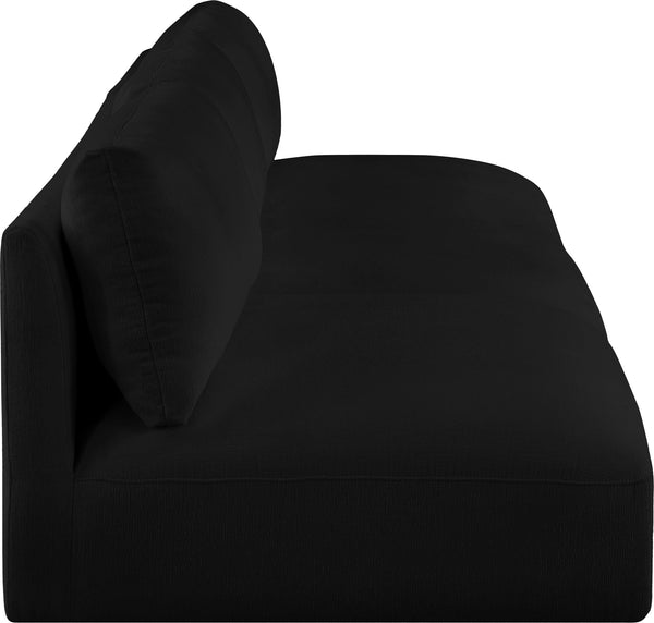 Ease Black Polyester Fabric Modular Sofa 696Black-S114A Meridian Furniture