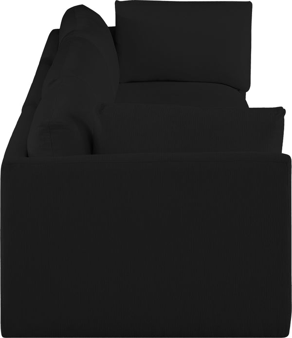 Ease Black Polyester Fabric Modular Sofa 696Black-S114B Meridian Furniture