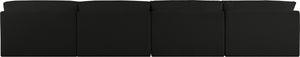 Ease Black Polyester Fabric Modular Sofa 696Black-S152A Meridian Furniture
