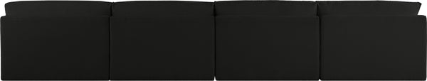 Ease Black Polyester Fabric Modular Sofa 696Black-S152A Meridian Furniture
