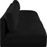 Ease Black Polyester Fabric Modular Sofa 696Black-S152A Meridian Furniture