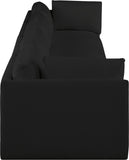 Ease Black Polyester Fabric Modular Sofa 696Black-S152B Meridian Furniture