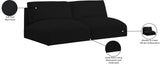 Ease Black Polyester Fabric Modular Sofa 696Black-S76A Meridian Furniture