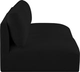 Ease Black Polyester Fabric Modular Sofa 696Black-S76A Meridian Furniture