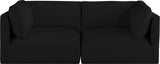 Ease Black Polyester Fabric Modular Sofa 696Black-S76B Meridian Furniture