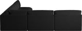 Ease Black Polyester Fabric Modular Sectional 696Black-Sec5C Meridian Furniture