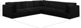 Ease Black Polyester Fabric Modular Sectional 696Black-Sec5D Meridian Furniture