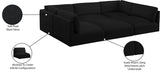 Ease Black Polyester Fabric Modular Sectional 696Black-Sec6B Meridian Furniture