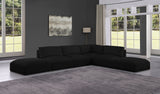 Ease Black Polyester Fabric Modular Sectional 696Black-Sec6E Meridian Furniture