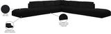 Ease Black Polyester Fabric Modular Sectional 696Black-Sec7C Meridian Furniture