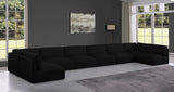 Ease Black Polyester Fabric Modular Sectional 696Black-Sec8B Meridian Furniture