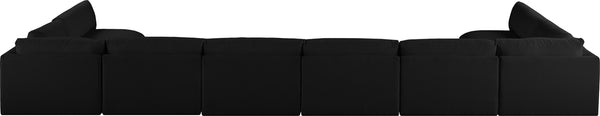 Ease Black Polyester Fabric Modular Sectional 696Black-Sec8B Meridian Furniture