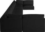 Ease Black Polyester Fabric Modular Sectional 696Black-Sec8B Meridian Furniture