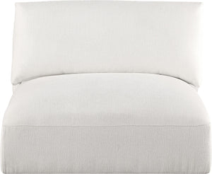 Ease Cream Polyester Fabric Armless 696Cream-Armless Meridian Furniture