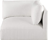 Ease Cream Polyester Fabric Corner 696Cream-Corner Meridian Furniture