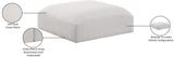 Ease Cream Polyester Fabric Ottoman 696Cream-Ott Meridian Furniture