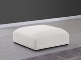 Ease Cream Polyester Fabric Ottoman 696Cream-Ott Meridian Furniture