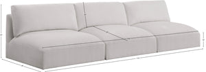 Ease Cream Polyester Fabric Modular Sofa 696Cream-S114A Meridian Furniture