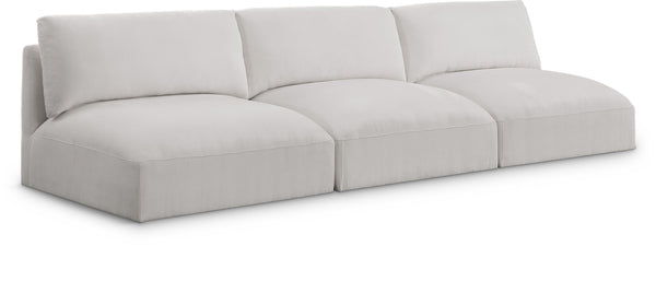 Ease Cream Polyester Fabric Modular Sofa 696Cream-S114A Meridian Furniture