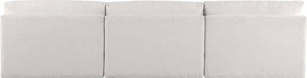 Ease Cream Polyester Fabric Modular Sofa 696Cream-S114A Meridian Furniture