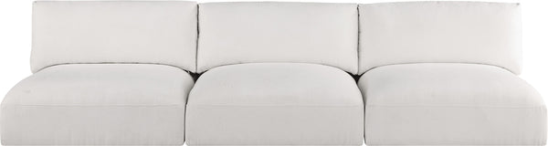 Ease Cream Polyester Fabric Modular Sofa 696Cream-S114A Meridian Furniture