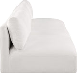 Ease Cream Polyester Fabric Modular Sofa 696Cream-S114A Meridian Furniture