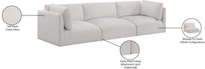 Ease Cream Polyester Fabric Modular Sofa 696Cream-S114B Meridian Furniture