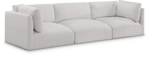 Ease Cream Polyester Fabric Modular Sofa 696Cream-S114B Meridian Furniture