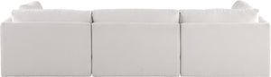 Ease Cream Polyester Fabric Modular Sofa 696Cream-S114B Meridian Furniture