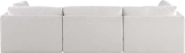 Ease Cream Polyester Fabric Modular Sofa 696Cream-S114B Meridian Furniture