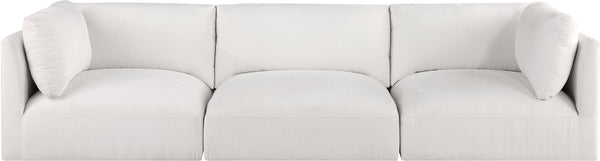 Ease Cream Polyester Fabric Modular Sofa 696Cream-S114B Meridian Furniture