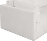 Ease Cream Polyester Fabric Modular Sofa 696Cream-S114B Meridian Furniture