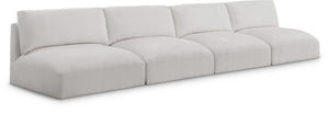 Ease Cream Polyester Fabric Modular Sofa 696Cream-S152A Meridian Furniture