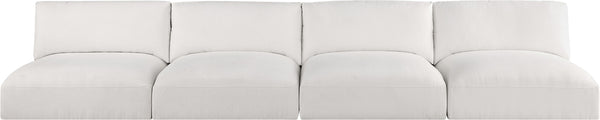 Ease Cream Polyester Fabric Modular Sofa 696Cream-S152A Meridian Furniture