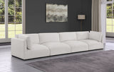 Ease Cream Polyester Fabric Modular Sofa 696Cream-S152B Meridian Furniture
