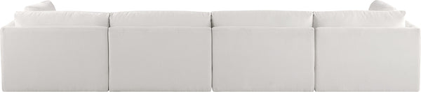 Ease Cream Polyester Fabric Modular Sofa 696Cream-S152B Meridian Furniture