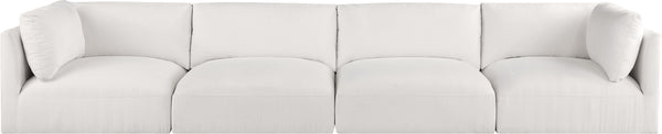 Ease Cream Polyester Fabric Modular Sofa 696Cream-S152B Meridian Furniture
