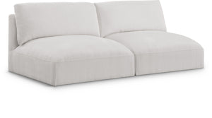Ease Cream Polyester Fabric Modular Sofa 696Cream-S76A Meridian Furniture
