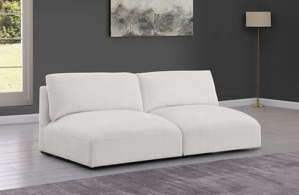 Ease Cream Polyester Fabric Modular Sofa 696Cream-S76A Meridian Furniture