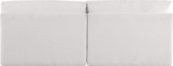Ease Cream Polyester Fabric Modular Sofa 696Cream-S76A Meridian Furniture