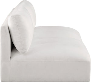 Ease Cream Polyester Fabric Modular Sofa 696Cream-S76A Meridian Furniture