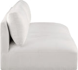 Ease Cream Polyester Fabric Modular Sofa 696Cream-S76A Meridian Furniture